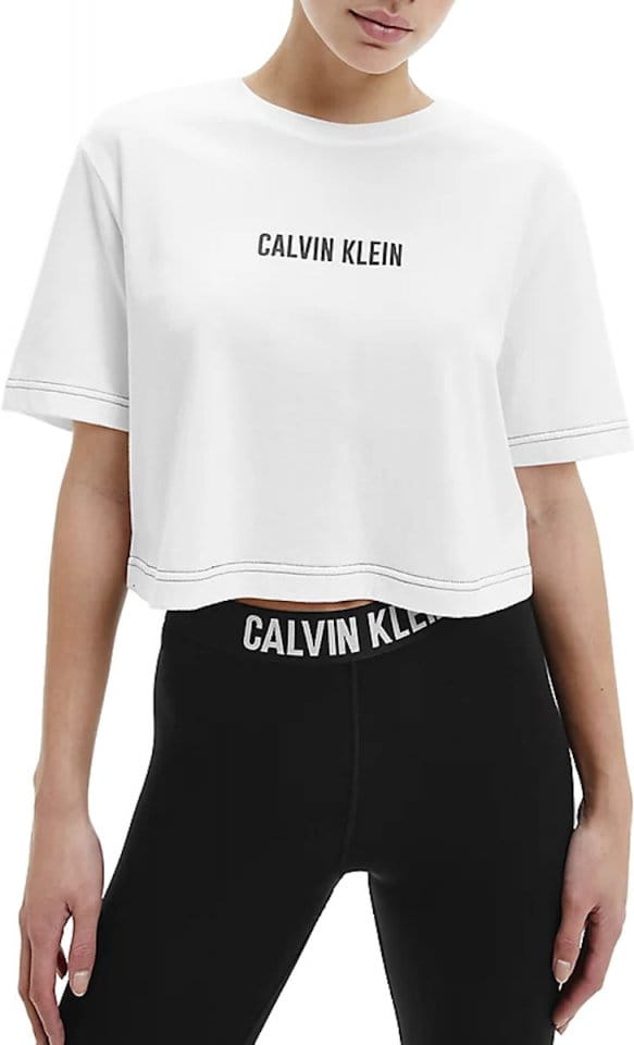 Tee-shirt Calvin Klein Calvin Klein Open Back Cropped T-Shirt
