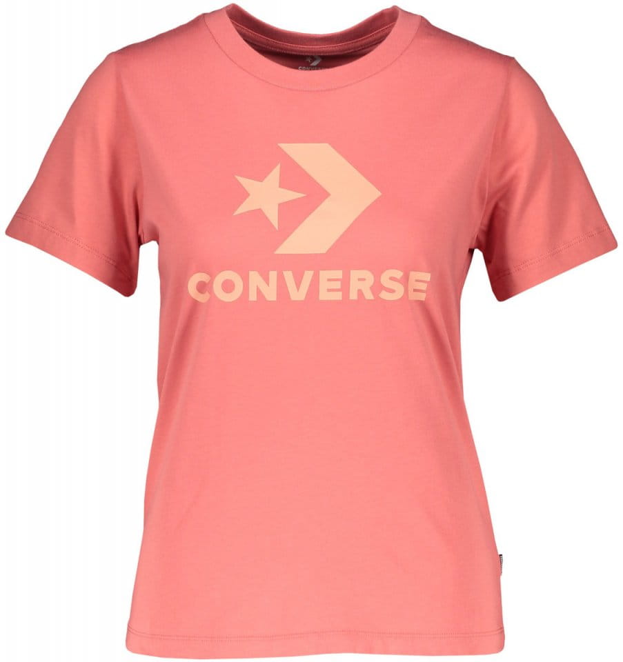 Tee-shirt Converse Star Chevron Damen T-Shirt Pink F664