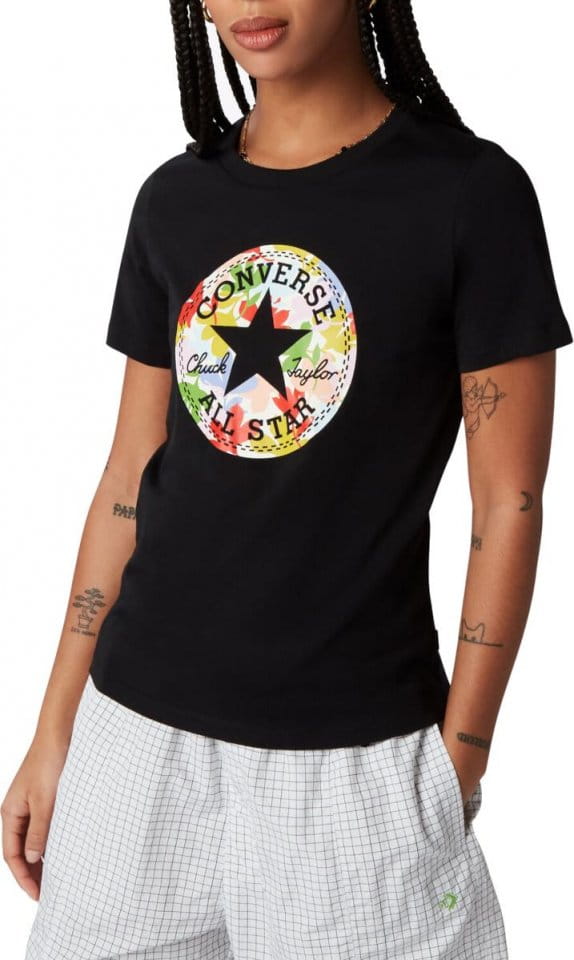 Tee-shirt Converse Flower Chuck Patch Damen T-Shirt F001