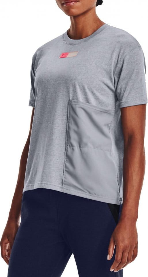 Tee-shirt Under Armour Live Woven Pocket Tee-GRY