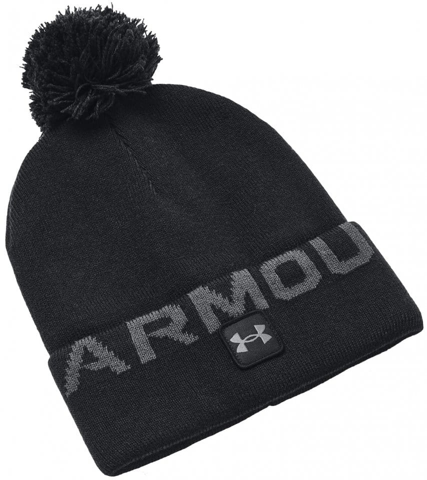 Bonnet Under Armour UA Halftime Fleece Pom-BLK