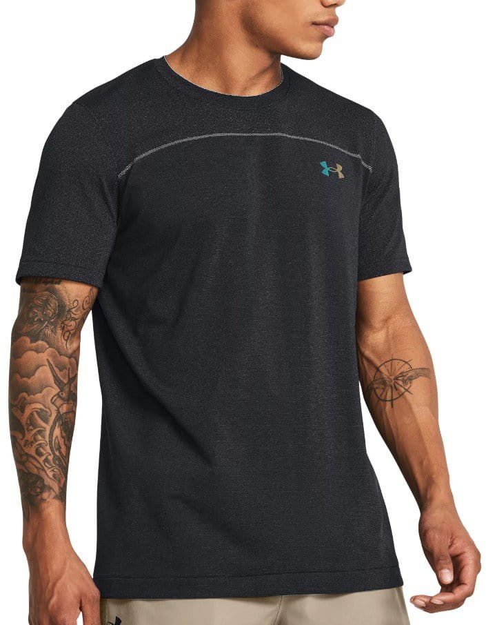 Tee-shirt Under Armour UA Rush Seamless Wordmark SS-BLK