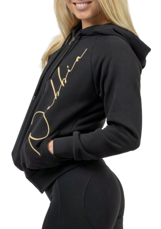 Sweatshirt à capuche NEBBIA Women s Classic Zip-Up Hoodie INTENSE Signature Gold