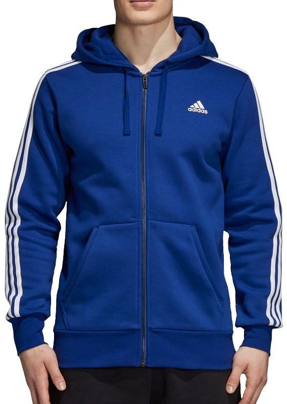 Sweatshirt à capuche adidas Sportswear Essentials 3-Stripes FZ Brushed Bluza