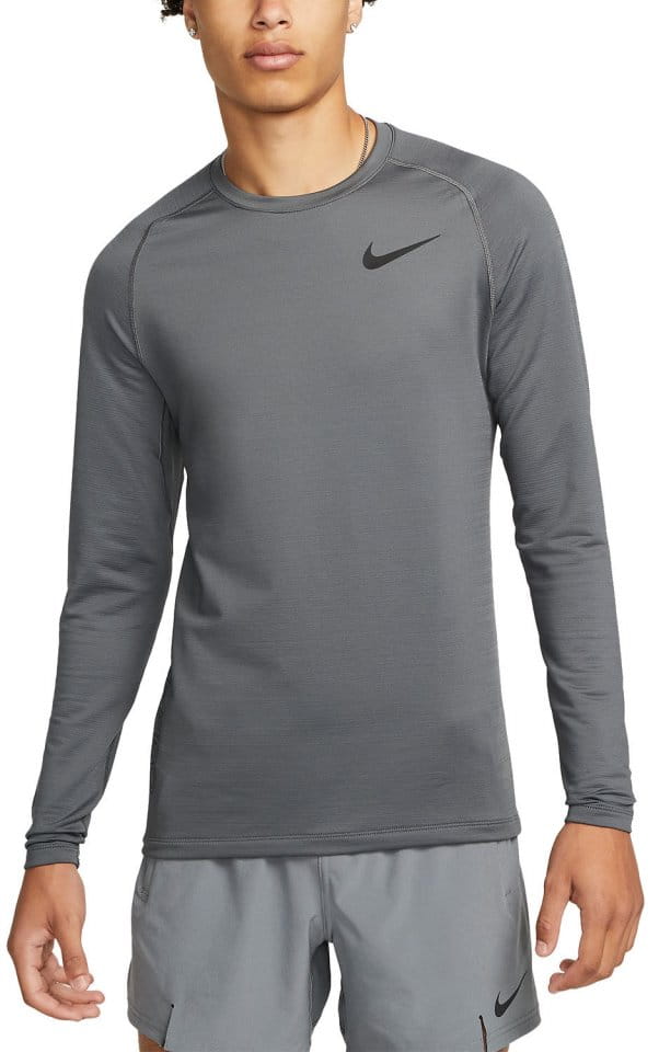 Tee-shirt à manches longues Nike Pro Warm Sweatshirt Grau Schwarz F068