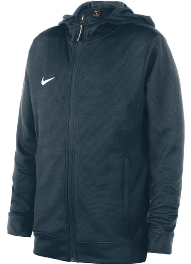 Sweatshirt à capuche Nike YOUTH S TEAM BASKETBALL HOODIE FULL ZIP -OBSIDAN